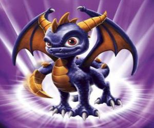 Puzzle Skylander Spyro, ο δράκος είναι ένα δυνατό αντίπαλο που μπορεί να πετάξει και να πυροβολήσει φωτιά από το στόμα. Magic Skylanders